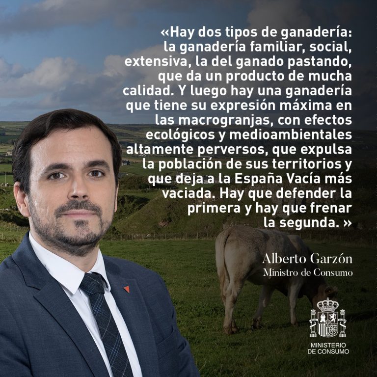 La ganadería sostenible apoya al Ministro Garzón y reclama una moratoria a las macrogranjas: ¡Descubre por qué!